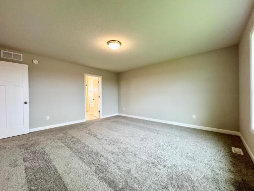 Find your retreat in this stunning owner's suite. Enjoy the exclusivity of a private bath and huge walk-in closet. Photos of similar home, actual colors and finishes may vary.