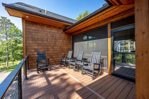 Back deck with views of the pond just off the screen porch..jpg