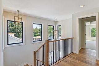 Natural light floods the staircase..