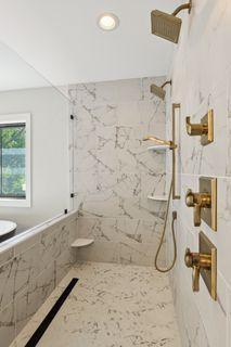 Oversized Shower and walkout to a heated floor