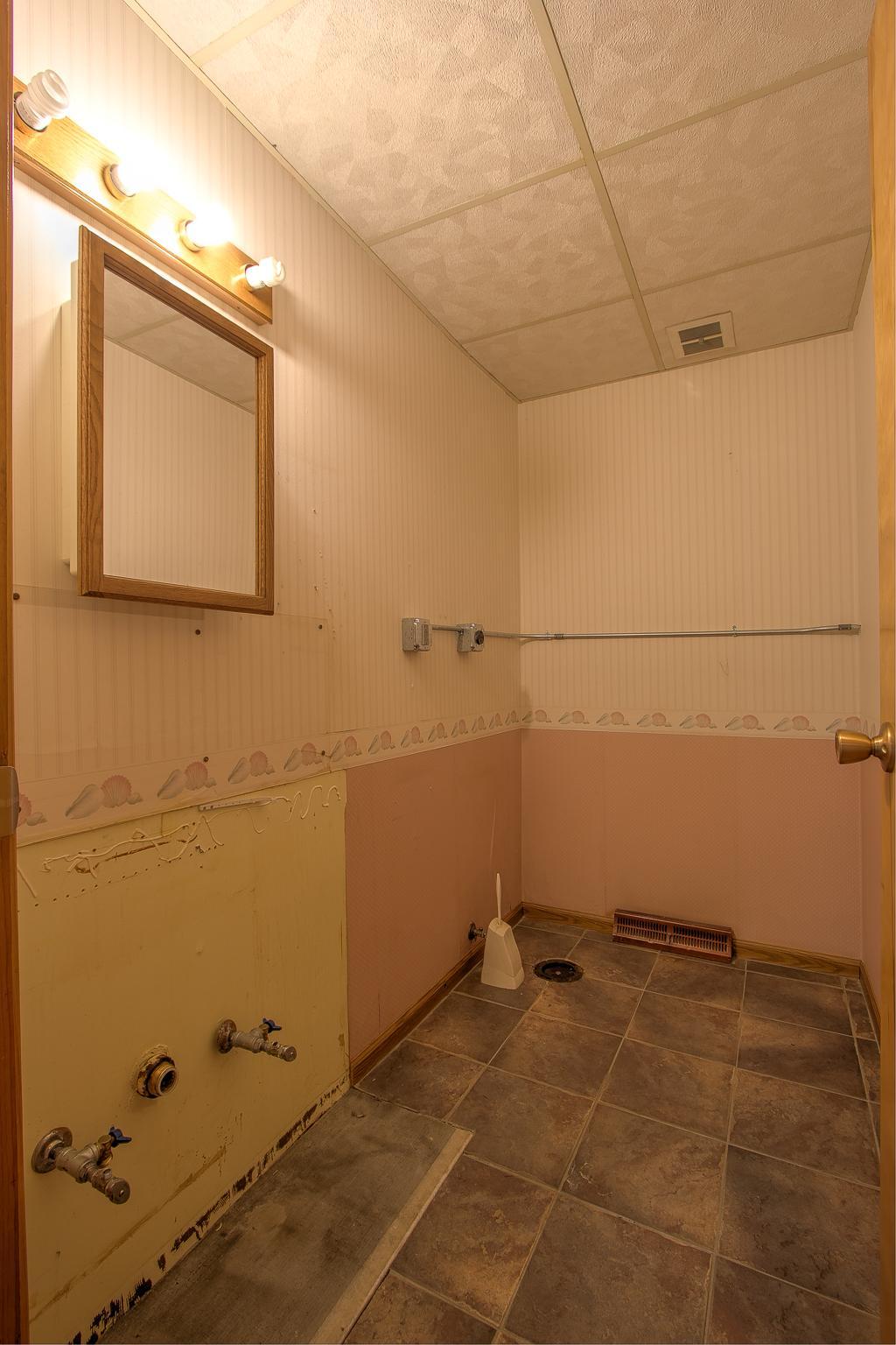Former Bath and Washer hook up location