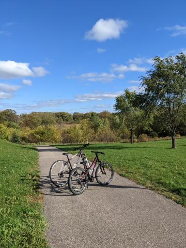Trail from Lakebridge to downtown Victoria, to restaurants, shopping, library, and more.