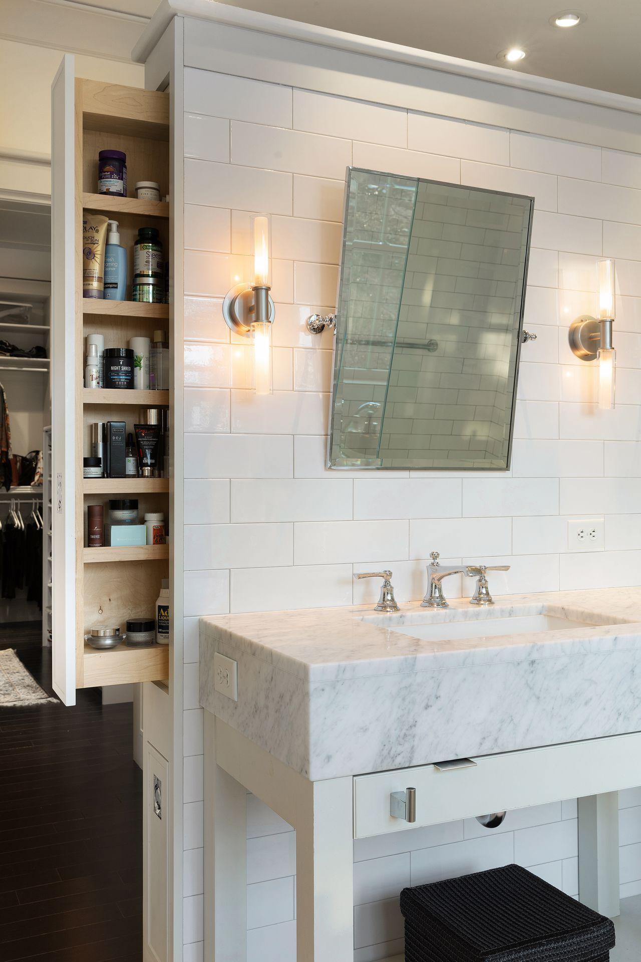 Custom storage throughout the home.