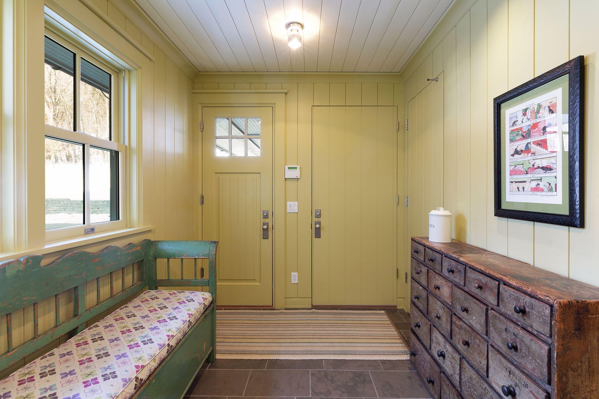 Mudroom entrance from the garage.