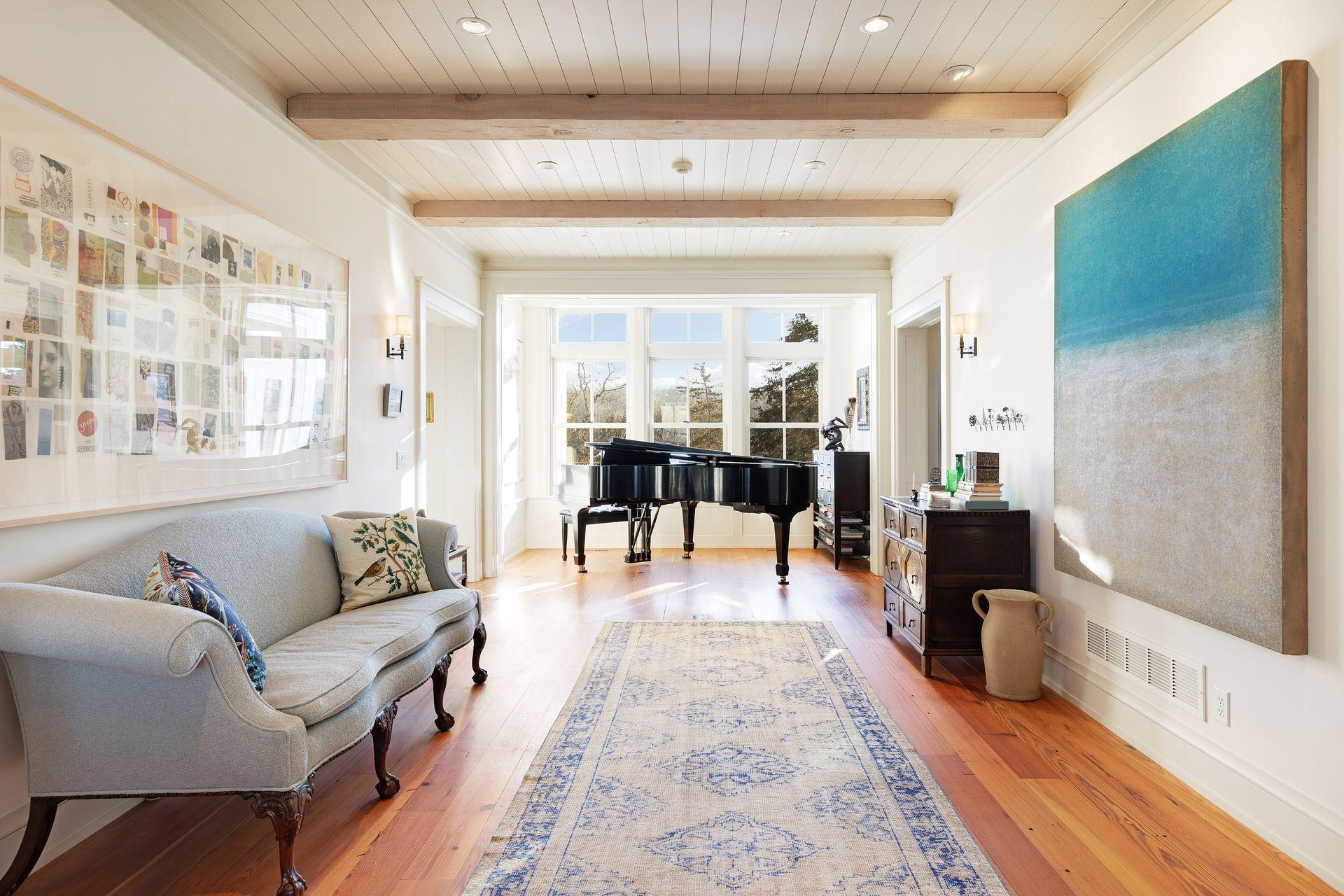 The gracious foyer was designed for welcoming guests, drawing them into the home.