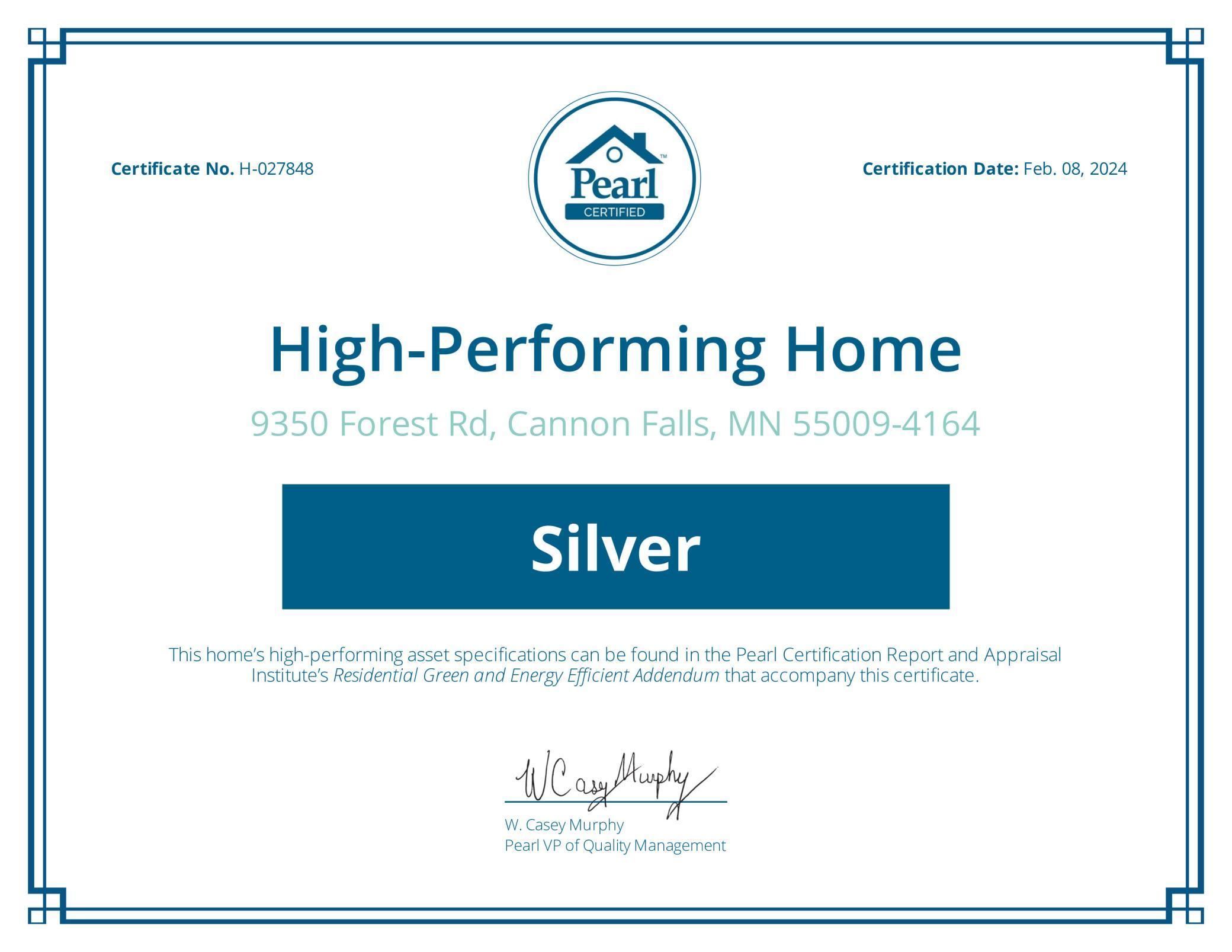 Enjoy the comfort of a High Performance Home