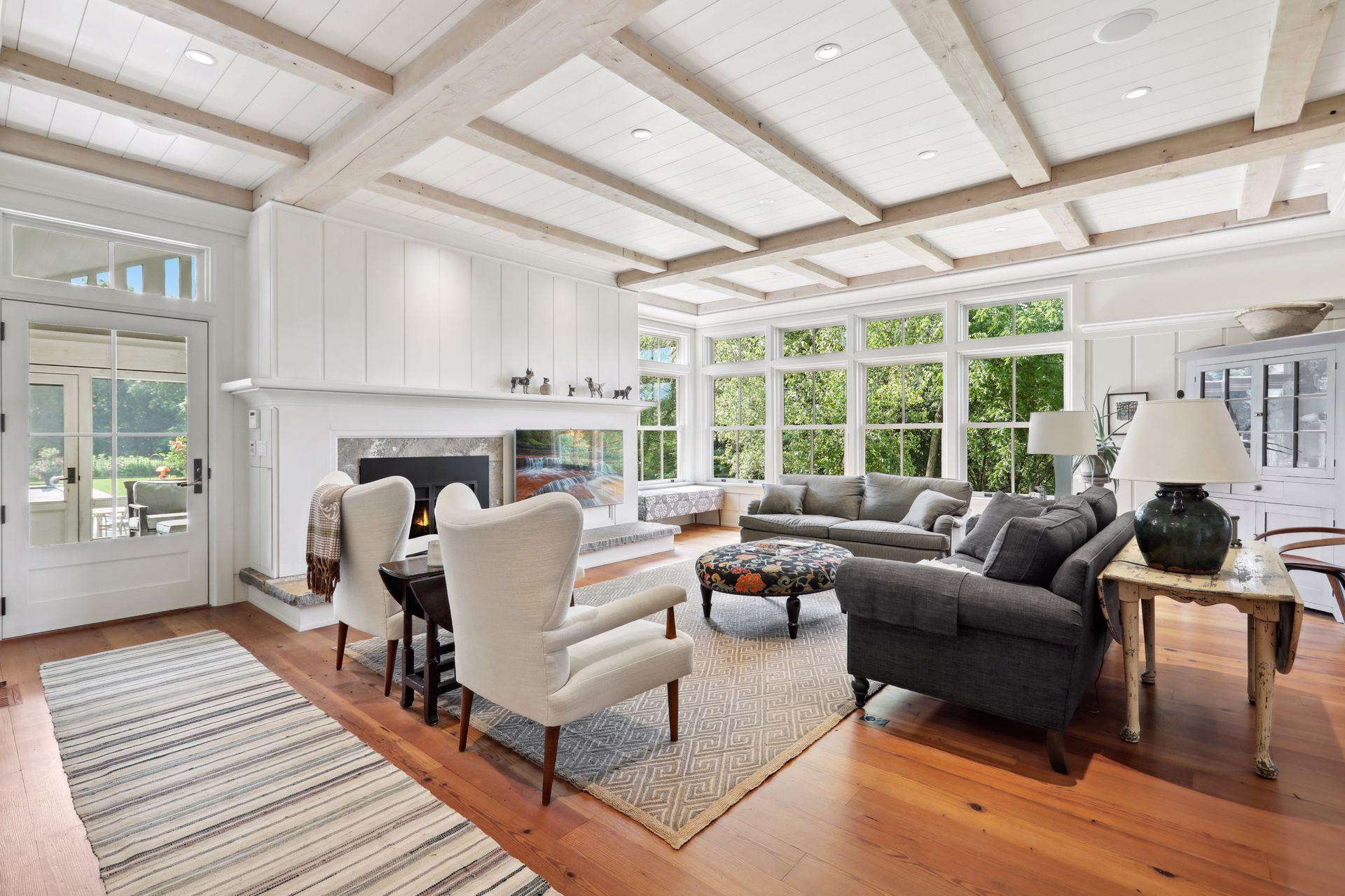 There is a connection to the outdoors throughout the home