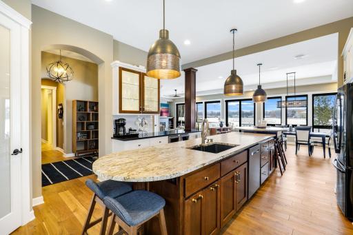 Enjoy the lake views while you cook in this chef's kitchen