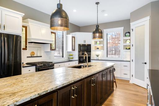 Stainless steel appliances, gas range, plus another over and microwave