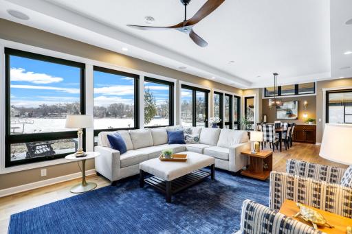 Open and spacious main level with great room large and 10' ceilings