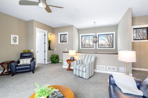 Another view of the spacious upper level family room