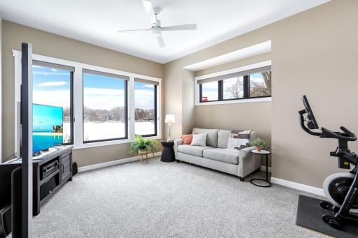 Upper level bedroom #2 is currently being used as a flex room