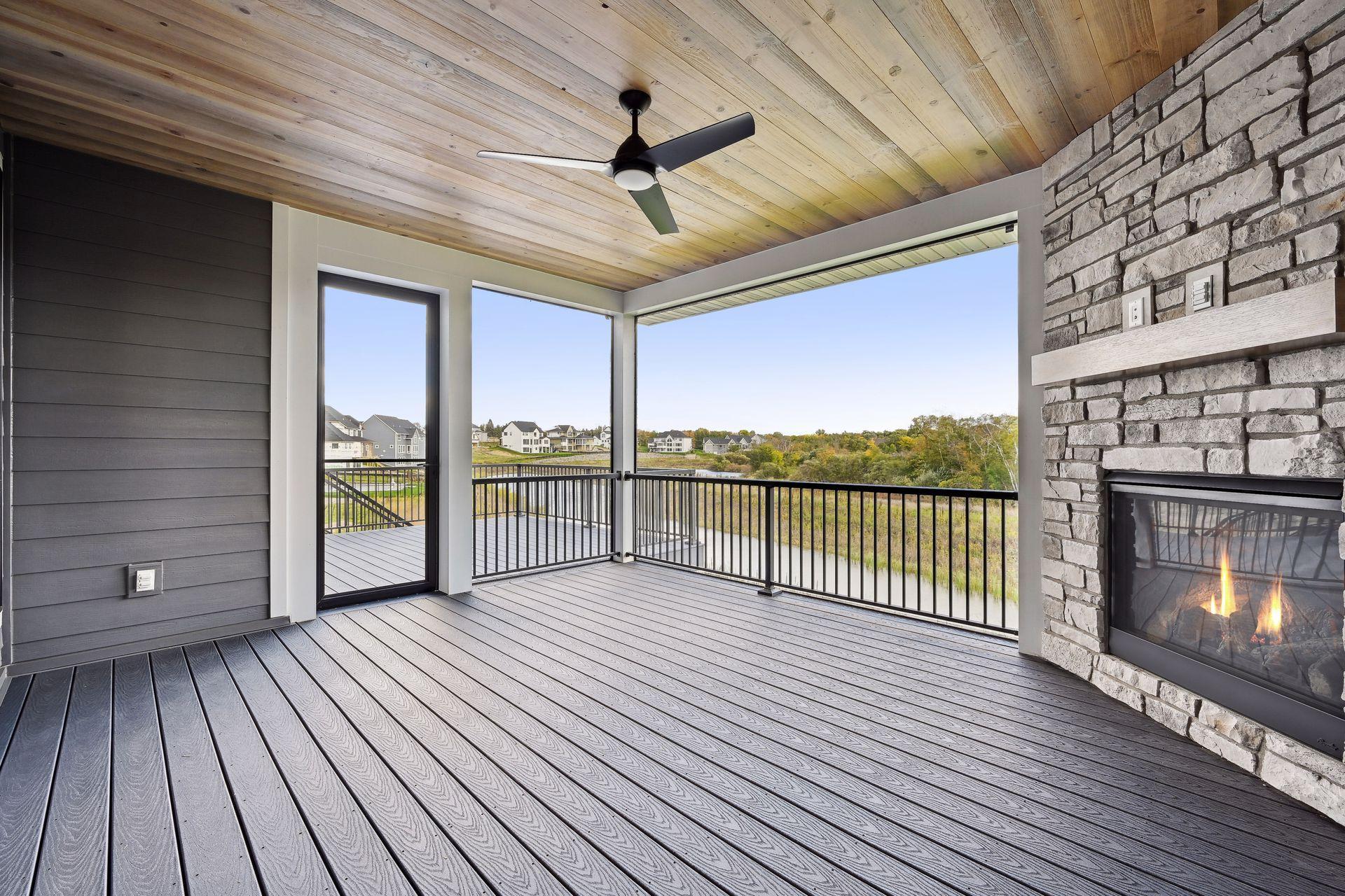 3-season Porch w/ Fireplace