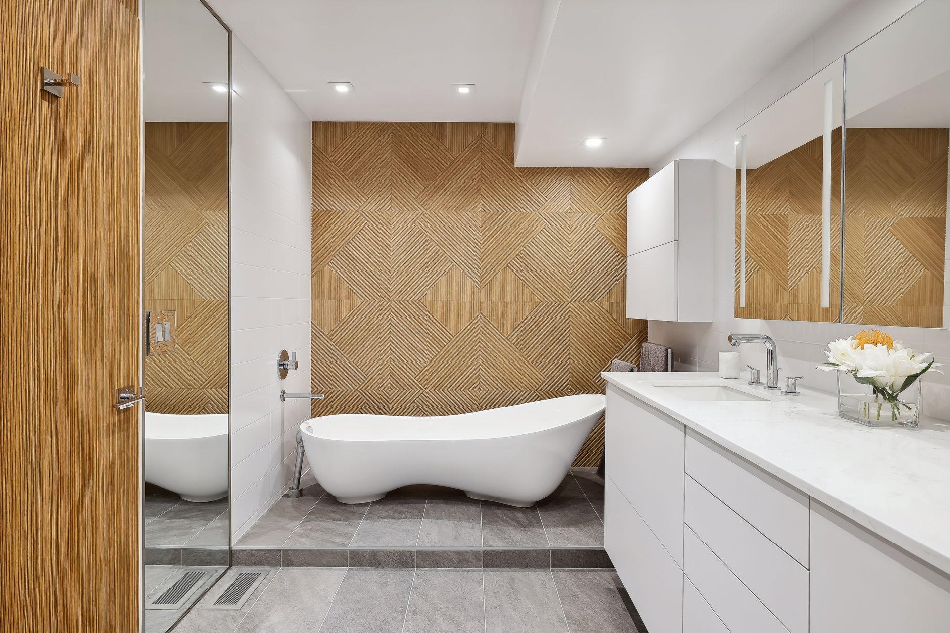 Porcelanosa custom tile accent wall