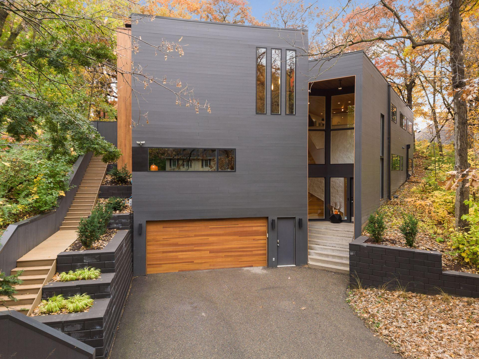 Renovated steps to the backside of the home
