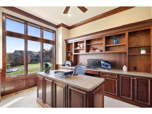 Executive Office with plenty of built-in storage.