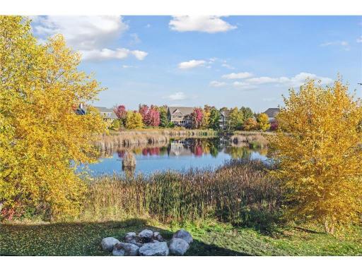 Backyard firepit area, plus stunning pond views all year long!