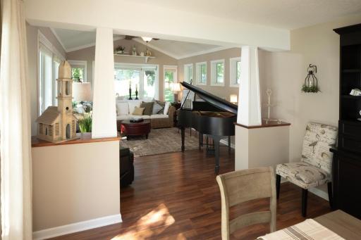 This beautiful room is known as the sunroom...vaulted ceiling and tons of natural light!