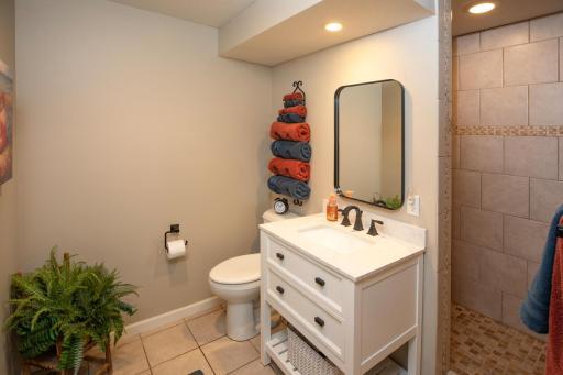 Amazing walk in shower on the lower level...perfect after beach day!