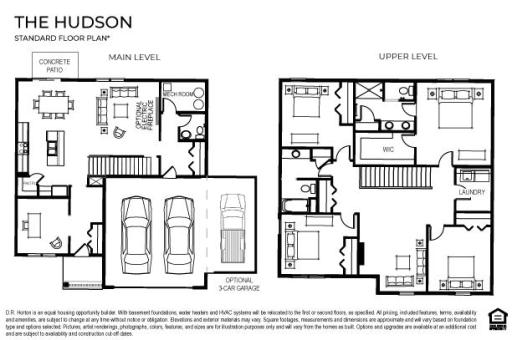 At 2495 finished square feet, the Hudson floor plan is quickly becoming one of our most popular!