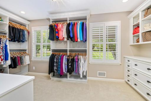 Walk in closet off the primary bedroom.edroom