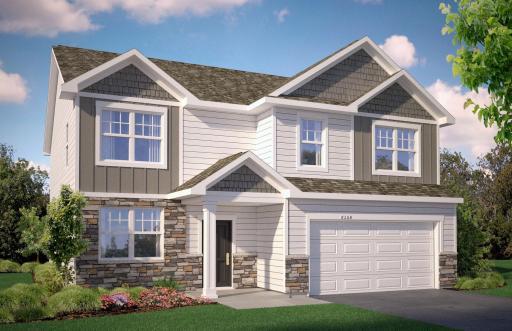 Photo for 8077 Marquette Avenue NE, Otsego, MN 55330 - Listing #6477570 8077 Marquette Ave NE will feature our desirable Prairie exterior elevation. *Picture is of a market rendering. Actual colors may vary.