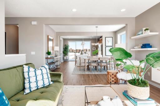 Let yourself take in the beauty of this space. It could be yours!! Photo is of similar floorplan; options and features will vary.