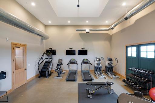 Exercise room available to you in the Granary clubhouse.