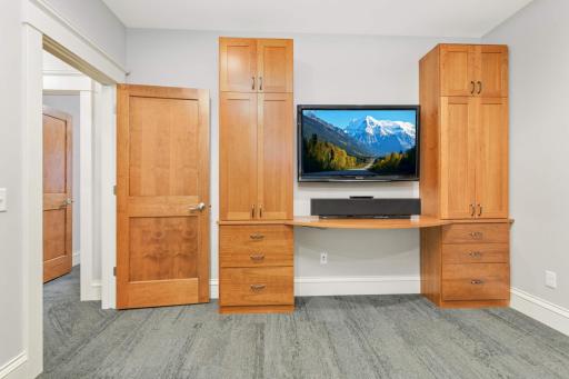 More custom built-in cabinetry in one of the lower level bedrooms