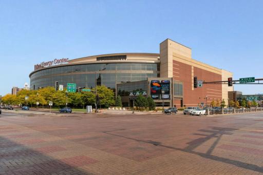 Enjoy concerts and sporting events right down the hill at the XCel Energy Center.