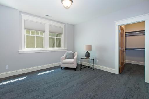 Two large bedrooms in the lower level, both with walk-in closets.