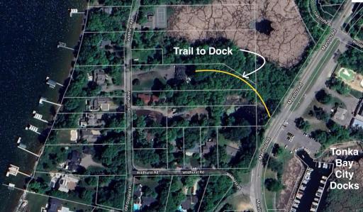 Easily walk to the city docks on your private trail