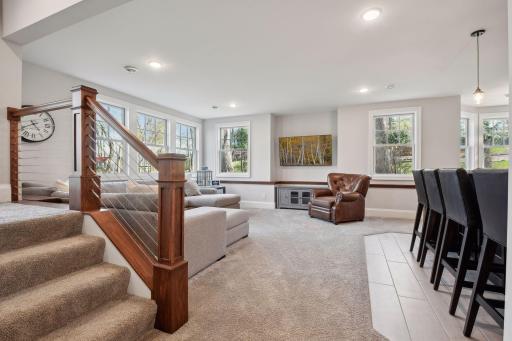 Lower level walk out with bar and family room