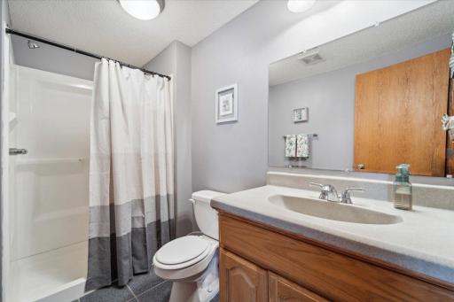 3/4 bath in your finished walk-out lower level