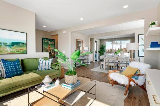 Urban inspired interiors with luxury features. Photo is of similar floorplan; options and features will vary.