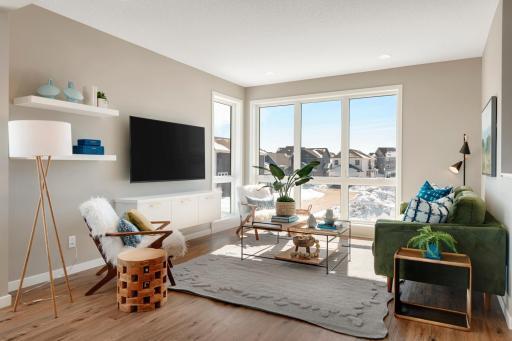 Urban inspired interiors with luxury features. Photo is of similar floorplan; options and features will vary.