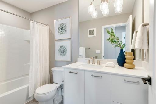 Urban inspired interiors with luxury features. Photo is of similar floorplan; options and features will vary.