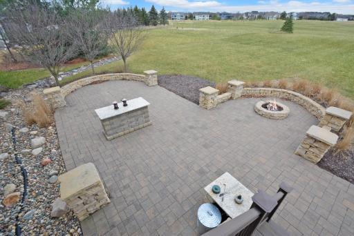 WOW!! Pavers patio 47 X 35 with built-in table