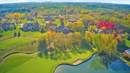 Troy Burne Golf Course 17th & 18th fairways in the fall