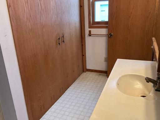 Laundry in bath closet.