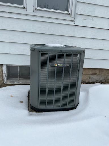 Newer central air unit.