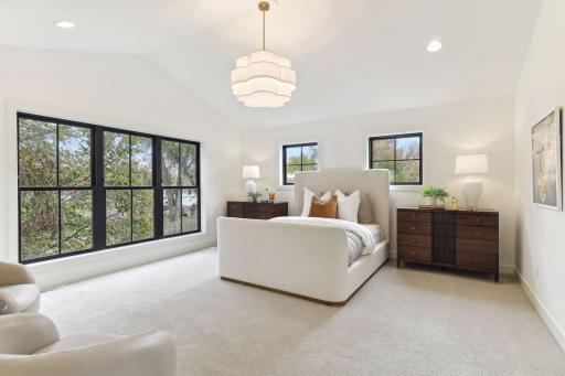 Primary Bedroom with Vaulted Ceilings