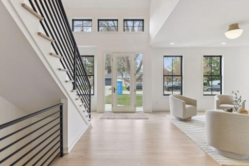 Soaring 20ft vaulted ceilings for an amazing first impression