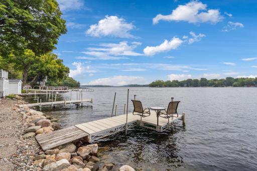 Two docks are included with the property.
