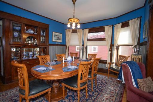 Formal dining with original built-in hutch