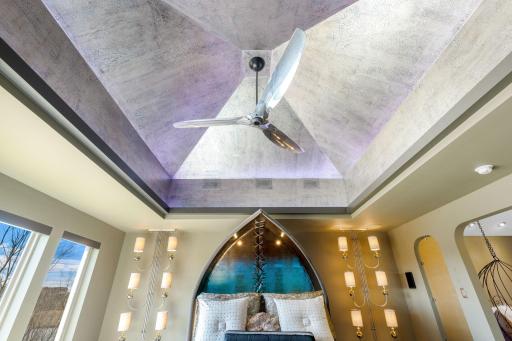 The extraordinary primary wing features a spacious bedroom with stunning views & an adjoining sitting room, an incredible indoor/outdoor hot tub room, an enormous walk-in closet & dressing room, private gym, and luxurious spa-like bathroom.