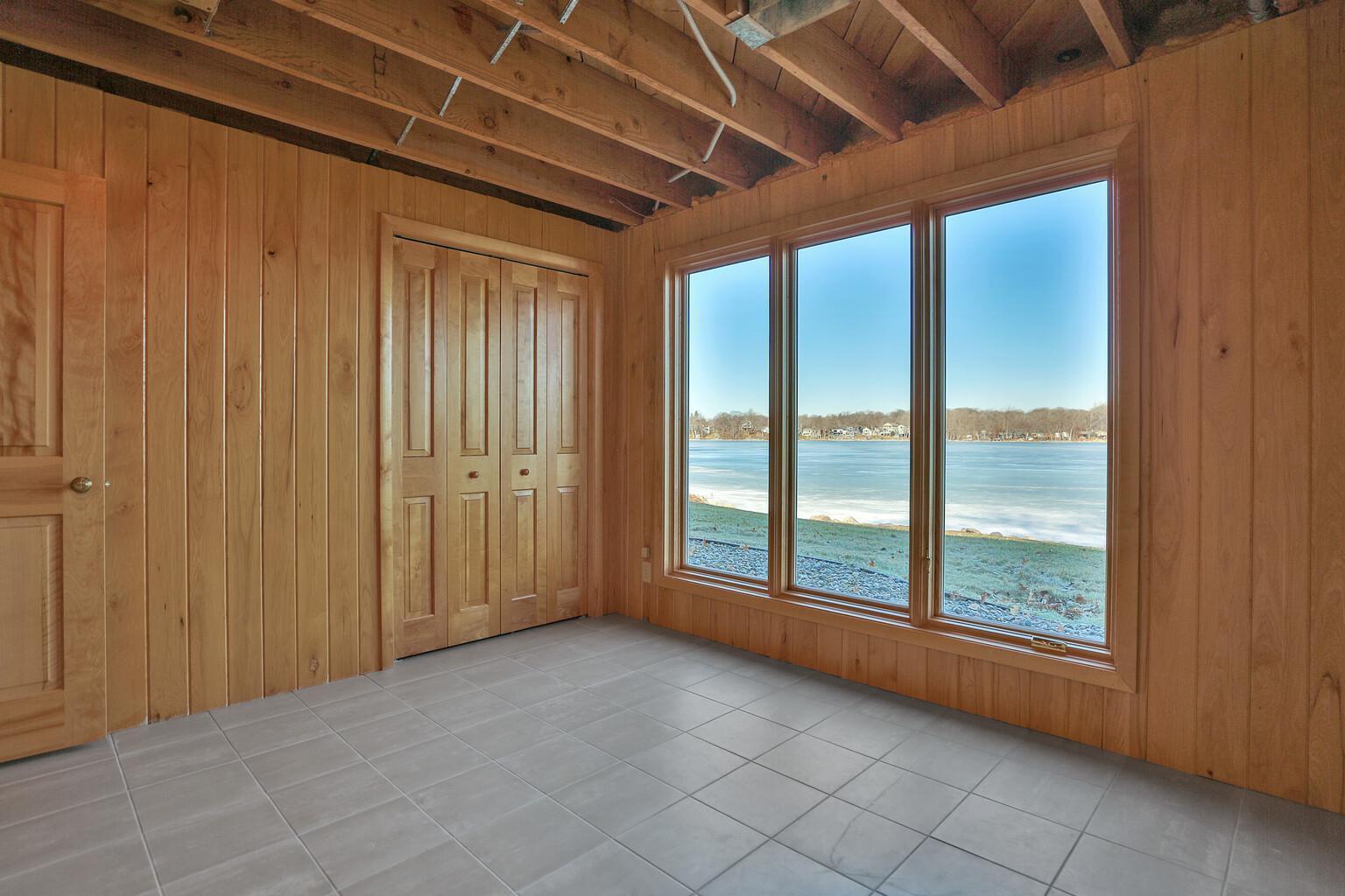 Additional view of the basement corner bedroom.