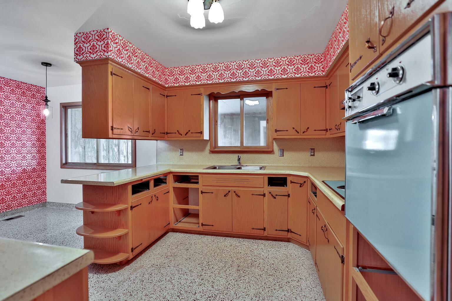 The stove and over are believed to be original.