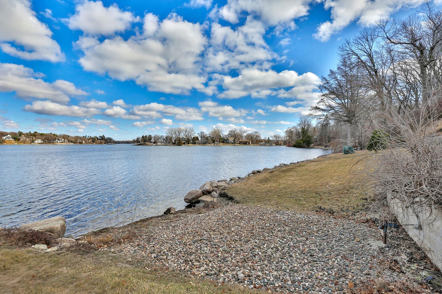 Graded area for dock and lift.