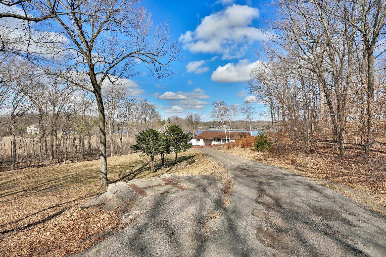 Nice long driveway provides privacy from the street.